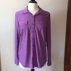 Purple Eddie Bauer button down shirt